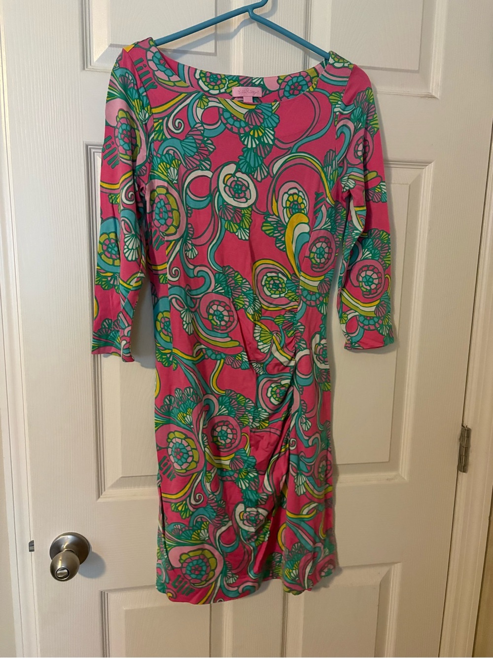 Lilly Pulitzer Pink Multicolor Floral-Print Long Sleeve Dress